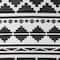 Black & White Aztec Design Rectangular Outdoor Area Rug, 4ft. x 6ft.
